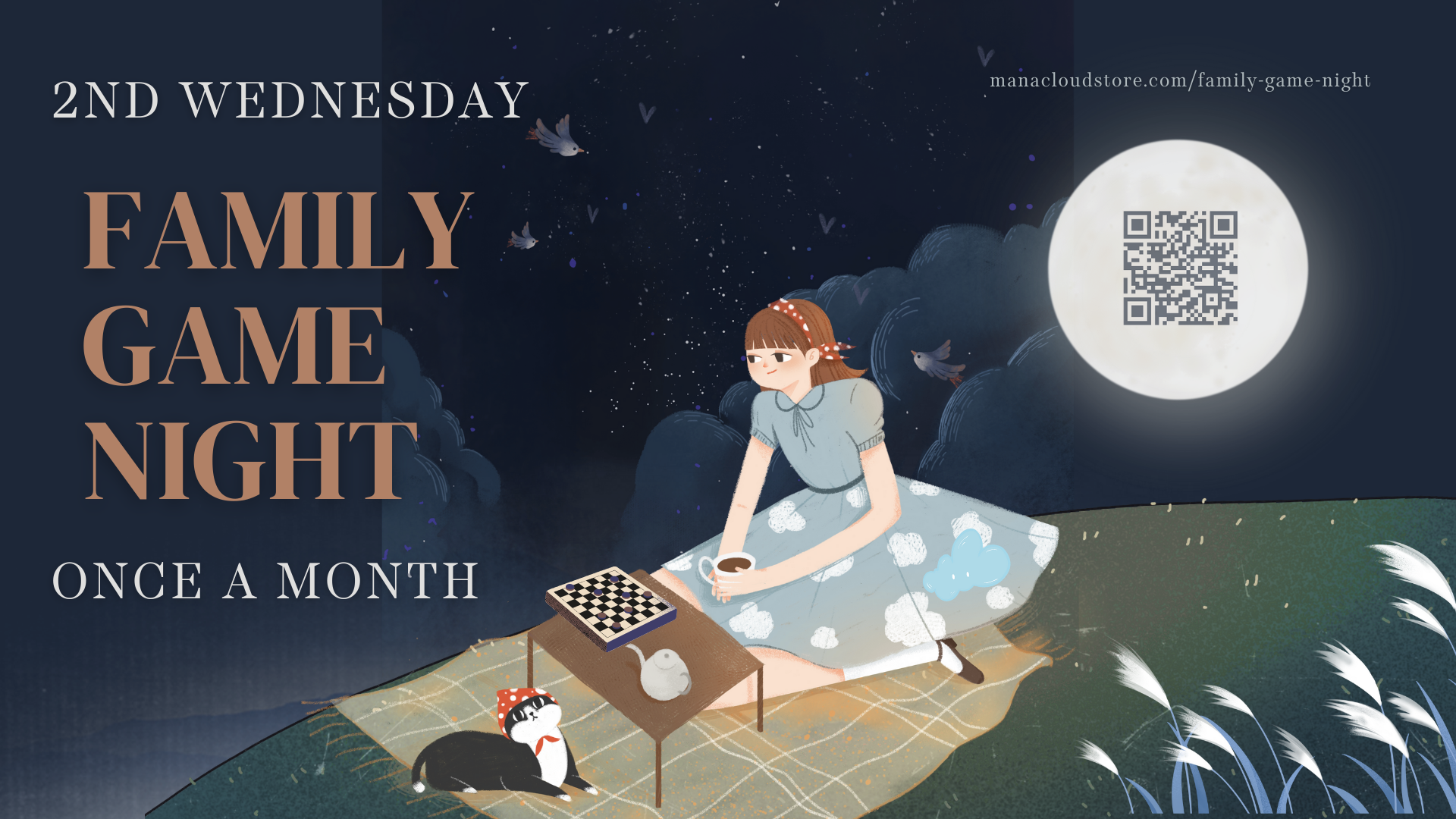 Mana Cloud Family Gaming Night Banner Mana Cloud Family Gaming Night Banner