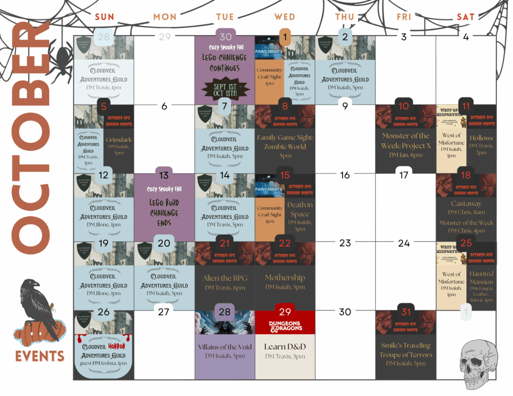Mana Cloud October Event Calendar 2025