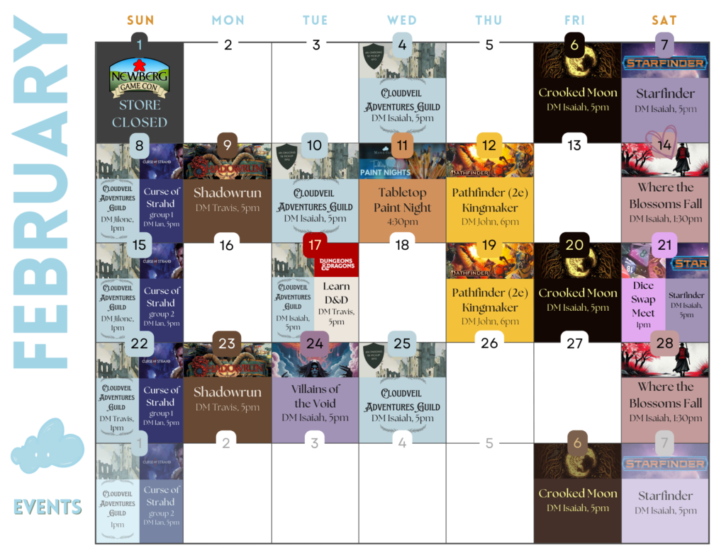 Mana Cloud Feb Event Calendar